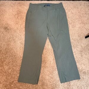 Westbound Women’s Size 20 Short Classic Straight-Leg Pants in Olive Green